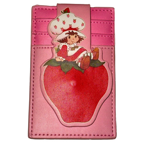 Vintage-Inspired Strawberry Shortcake Pink Cardholder Wallet